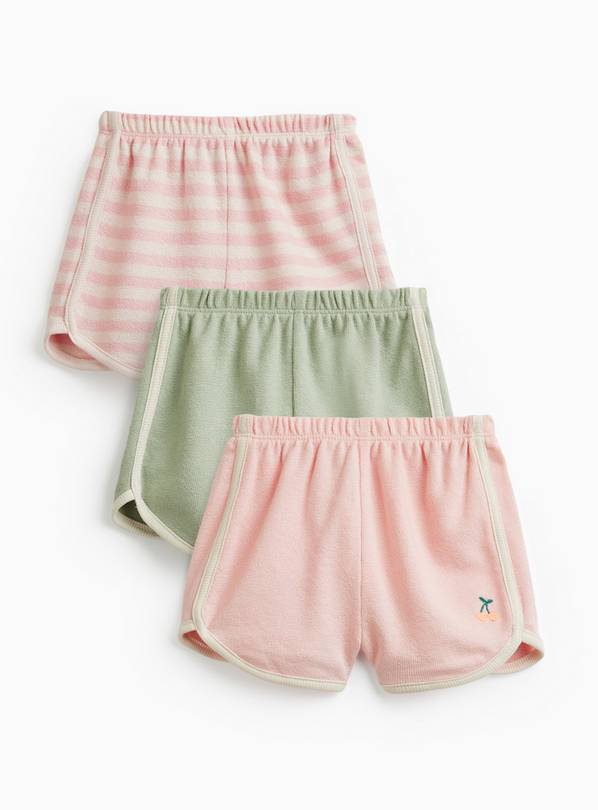 Pastel Jersey Sports Shorts 3 Pack 3-6 months